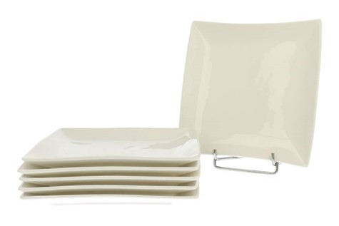 WHITE LINE TALERZ PŁYTKI KPL 6szt - 2 gatunek