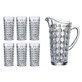 BOHEMIA DIAMOND WATER DRINK SET 1+6