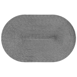 MATA DEKORA NA STÓŁ OWAL 43x28cm POPIELATY