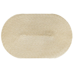 MATA DEKORA NA STÓŁ OWAL 43x28cm BEŻOWY
