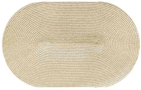 MATA DEKORA NA STÓŁ OWAL 43x28cm BEŻOWY
