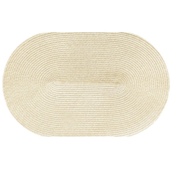 MATA DEKORA NA STÓŁ OWAL 43x28cm KREMOWY