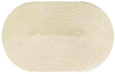 MATA DEKORA NA STÓŁ OWAL 43x28cm KREMOWY