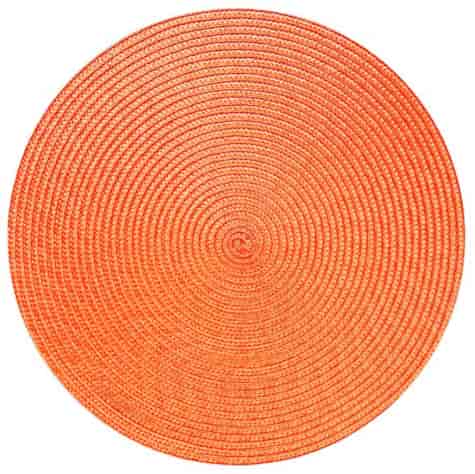 MATA DEKORA NA STÓŁ OKRĄGŁA 36cm POMARAŃCZOWY