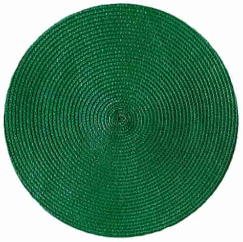 MATA DEKORA NA STÓŁ OKRĄGŁA 36cm ZIELONY CIEMNY