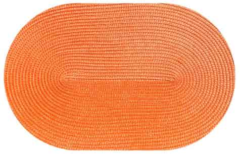MATA DEKORA NA STÓŁ OWAL 43x28cm POMARAŃCZOWY