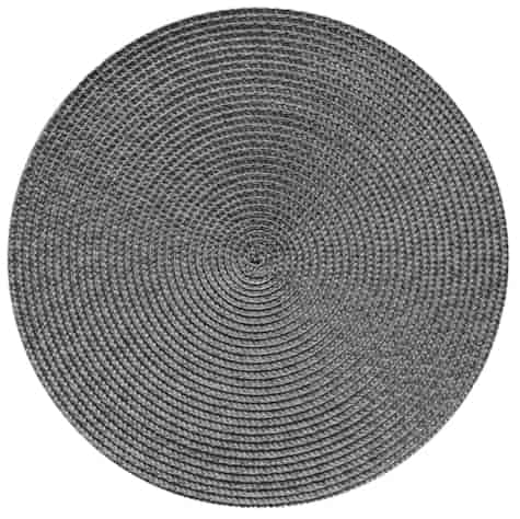 MATA DEKORA NA STÓŁ OKRĄGŁA 36cm POPIELATY