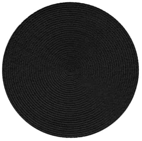 MATA DEKORA NA STÓŁ OKRĄGŁA 36cm CZARNY