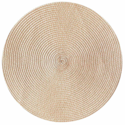 MATA DEKORA NA STÓŁ OKRĄGŁA 36cm BEŻOWY