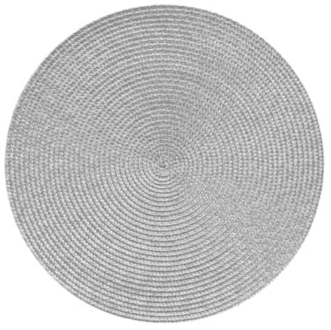 MATA DEKORA NA STÓŁ OKRĄGŁA 36cm SZARY