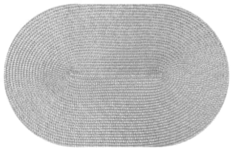 MATA DEKORA NA STÓŁ OWAL 43x28cm SZARY