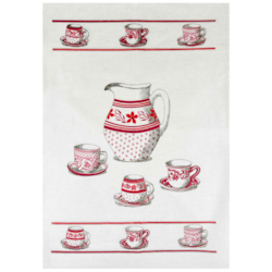 ŚCIERECZKA KUCHENNA PKO 45x60cm FILIŻANKI CZERWONE