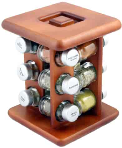 PÓŁKA NA PRZYPRAWY 12EL KWADRAT SR POŁYSK MAHOŃ