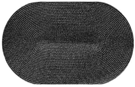 MATA DEKORA NA STÓŁ OWAL 43x28cm CZARNY