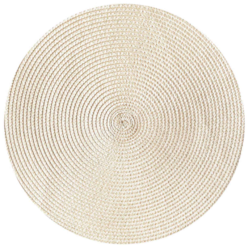 MATA DEKORA NA STÓŁ OKRĄGŁA 36cm KREMOWY