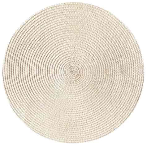 MATA DEKORA NA STÓŁ OKRĄGŁA 36cm KREMOWY