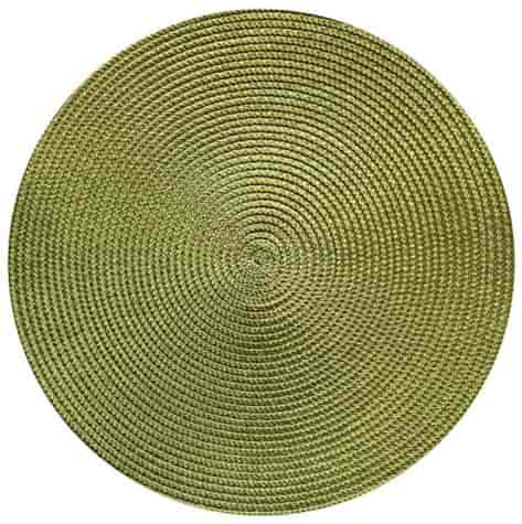 MATA DEKORA NA STÓŁ OKRĄGŁA 36cm OLIWKOWY