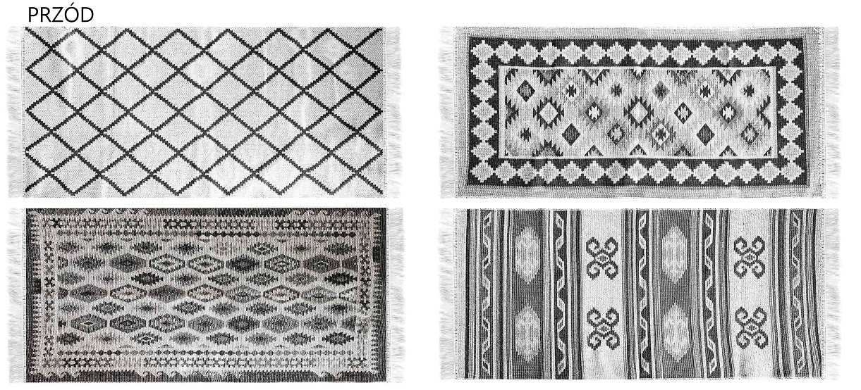 KILIM DWUSTRONNY DYWANIK  60x120cm MIX SZARY