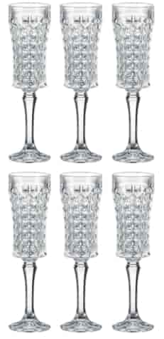 BOHEMIA DIAMOND KIELISZEK SZAMPAN 120 KPL 6szt