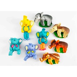 MAGNESY NA LODÓWKĘ Z MODELINY 11 10szt SŁONIE