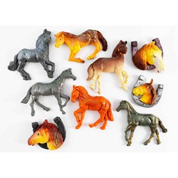 MAGNESY NA LODÓWKĘ Z MODELINY 02 10szt KONIE