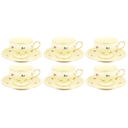 ENGLAND CREAM KOMPLET FILIŻANEK 6+6 220ml