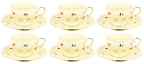 ENGLAND CREAM KOMPLET FILIŻANEK 6+6 220ml