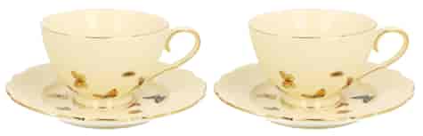 MOTYLKI CREAM KOMPLET FILIŻANEK 2+2 260ml