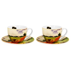 C. MONET POPPY FIELD KOMPLET FILIŻANEK 2+2 280ml