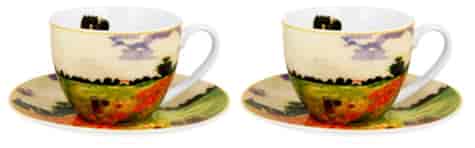 C. MONET POPPY FIELD KOMPLET FILIŻANEK 2+2 280ml