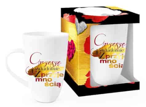 KOBIETA ZŁOTA KUBEK BARYŁKA 400ml GRZESZĘ...