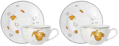 GOLD ROSE KOMPLET FILIŻANEK 2+2 250ml