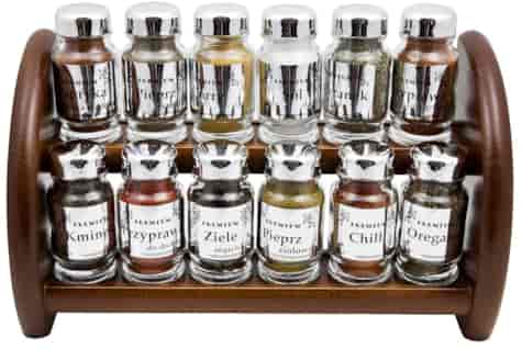 PÓŁKA NA PRZYPRAWY 12EL  BRĄZ WENGE