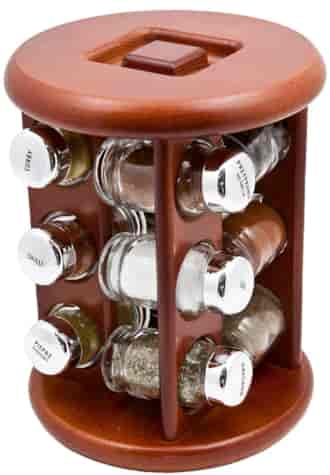 PÓŁKA NA PRZYPRAWY 12EL OBROTOWY BRĄZ WENGE