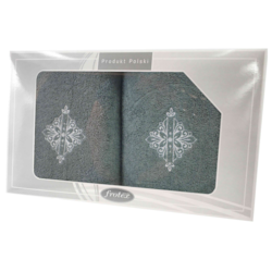 GIFT FROTEX II KPL RĘCZNIKÓW GRENO 2EL POPIEL C. 6