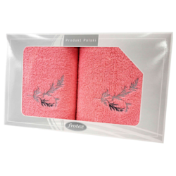 GIFT FROTEX II KPL RĘCZNIKÓW GRENO 2EL KORALOWY 1