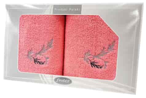 GIFT FROTEX II KPL RĘCZNIKÓW GRENO 2EL KORALOWY 1