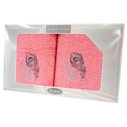 GIFT FROTEX II KPL RĘCZNIKÓW GRENO 2EL KORALOWY 2