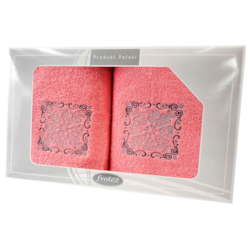 GIFT FROTEX II KPL RĘCZNIKÓW GRENO 2EL KORALOWY 4