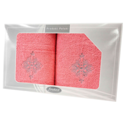 GIFT FROTEX II KPL RĘCZNIKÓW GRENO 2EL KORALOWY 6