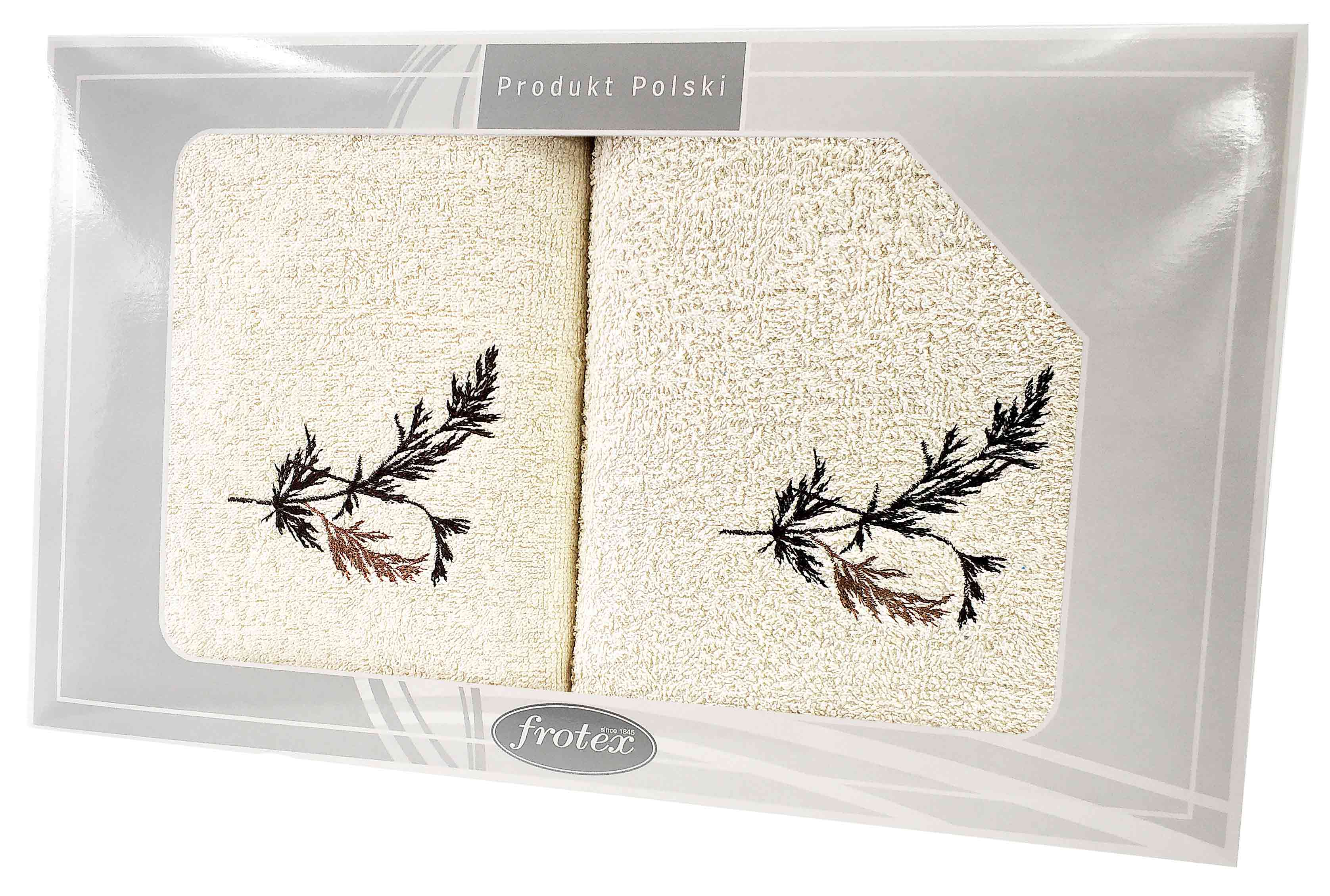 GIFT FROTEX II KPL RĘCZNIKÓW GRENO 2EL KREMOWY 1