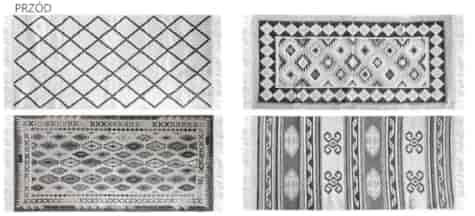 KILIM DWUSTRONNY DYWANIK  80x100cm MIX SZARY
