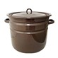 GARNEK EMALIA Z POKRYWĄ BRĄZOWY 32cm 20l
