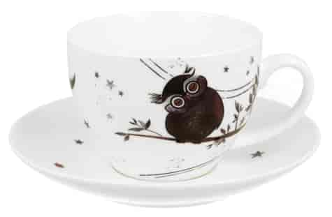 CHARMING OWLS FILIŻANKA ZE SPODKIEM 1+1 280ml