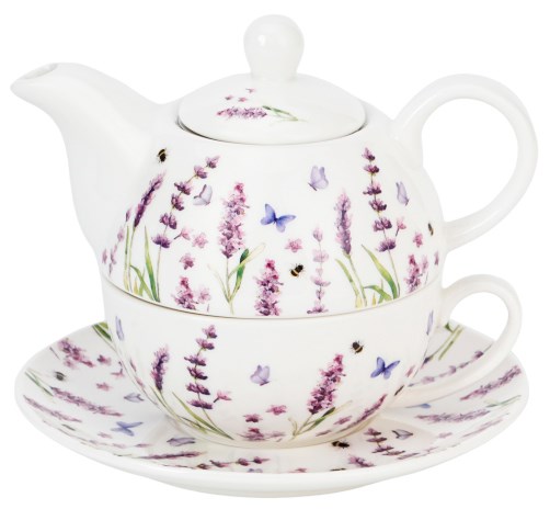 CLASSIC LAVENDER CZAJNICZEK Z FILIŻANKĄ 300ml 3EL