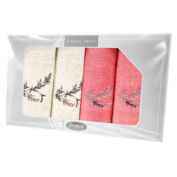 GIFT FROTEX IV KPL RĘCZNIKÓW GRENO 4EL KREM/KORA 1