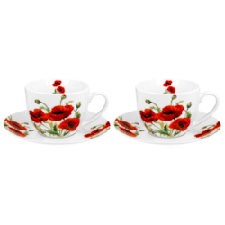 CLASSIC POPPIES KOMPLET FILIŻANEK 2+2 270ml