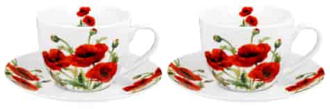 CLASSIC POPPIES KOMPLET FILIŻANEK 2+2 270ml