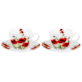 CLASSIC POPPIES KOMPLET FILIŻANEK 2+2 270ml