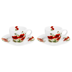 CLASSIC POPPIES ESPRESSO KPL FILIŻANEK 2+2 110ml